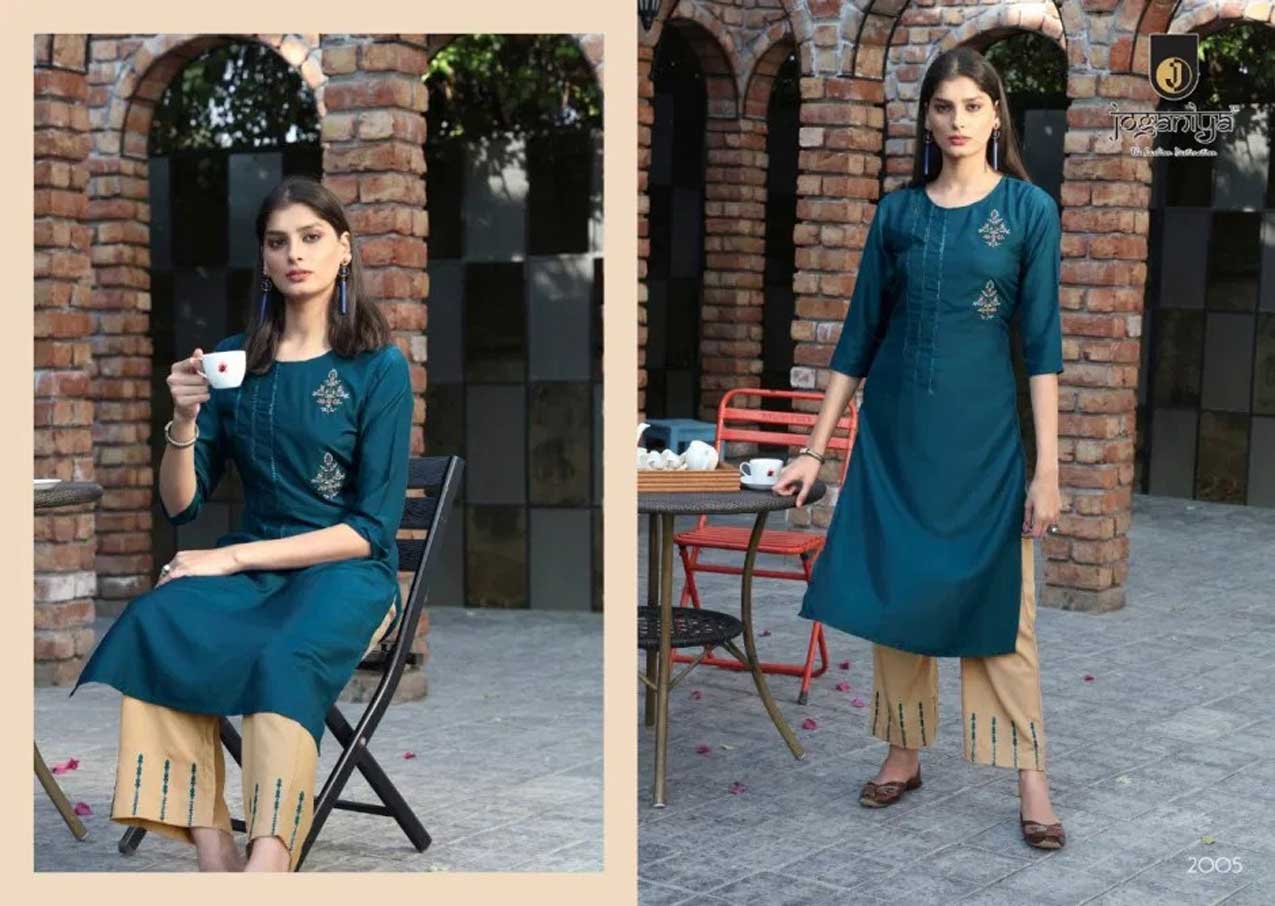 Joganiya Blush Vol-1 Muslin Kurti with Pant Joganiya Blush Vol-1 Muslin Kurti with Pant
